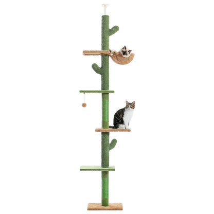 Catvera Floor Ceiling Cactus Cat Tree - Image 7|||PROMPT|||Original clean product image