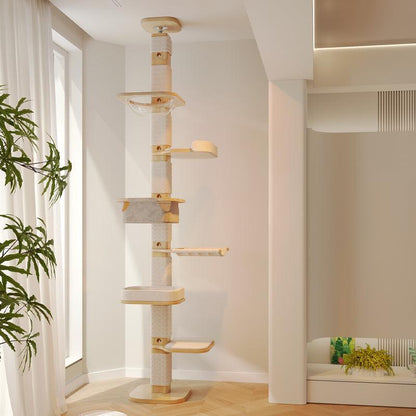 Catvera Floor Ceiling Cat Tree - Image 11|||PROMPT|||Original clean product image