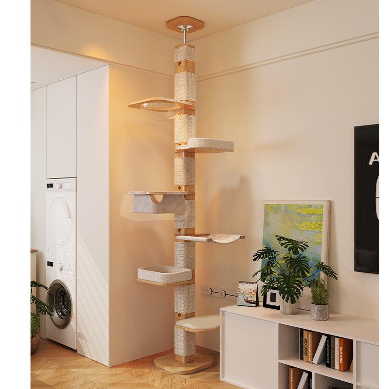 Catvera Floor Ceiling Cat Tree - Image 12|||PROMPT|||Original clean product image