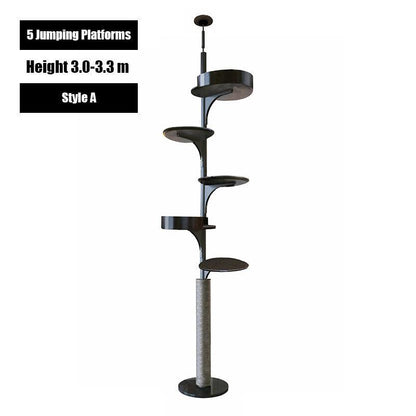 Catvera Floor to Ceiling Cat Tree - Image 11|||PROMPT|||Original clean product image