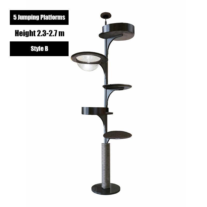 Catvera Floor to Ceiling Cat Tree - Image 5|||PROMPT|||Original clean product image