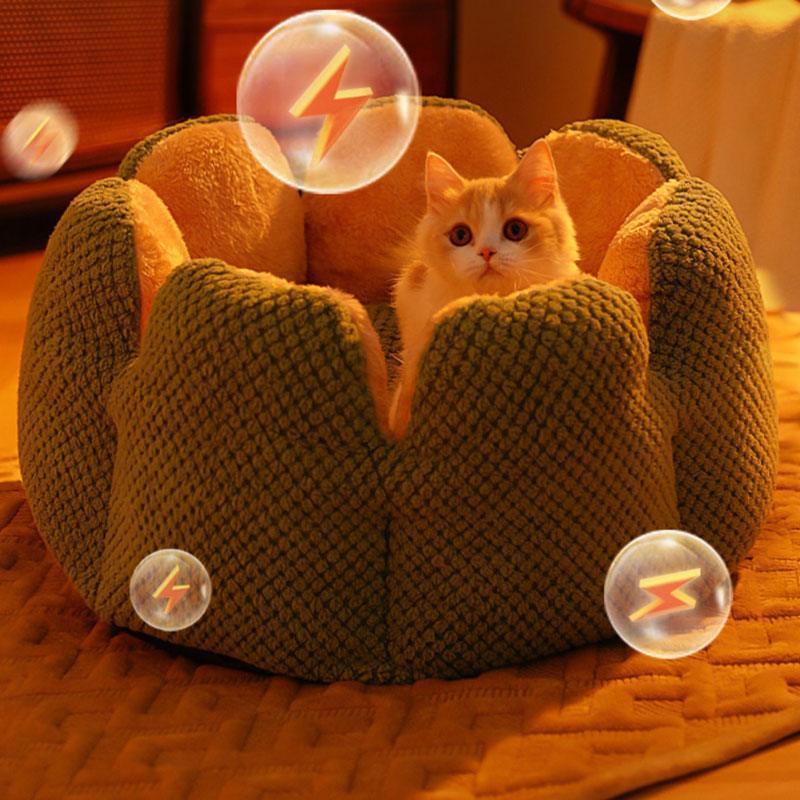 Catvera Flower Nest Cat Bed - Image 11|||PROMPT|||Original clean product image