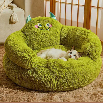 Catvera Fluffy Cat Sofa Bed - Image 10|||PROMPT|||Original clean product image