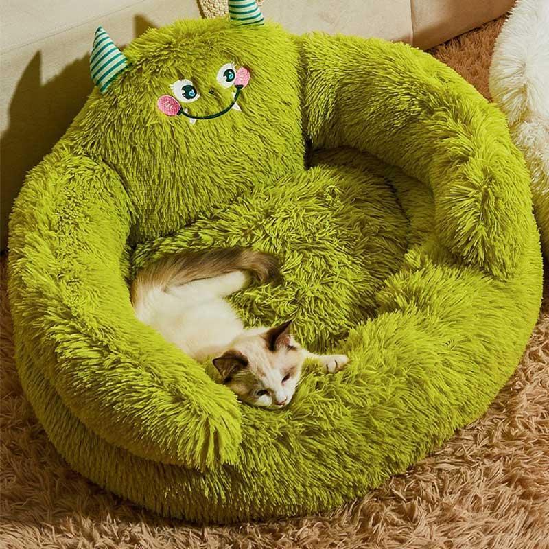 Catvera Fluffy Cat Sofa Bed - Image 11|||PROMPT|||Original clean product image