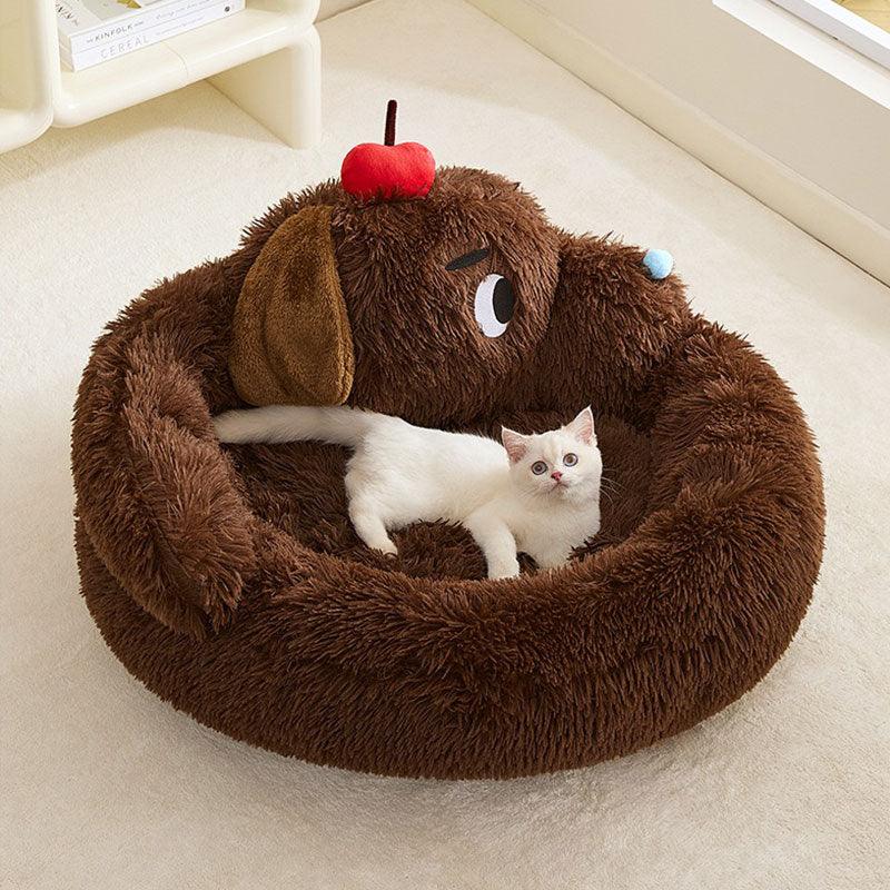 Catvera Fluffy Cat Sofa Bed - Image 13|||PROMPT|||Original clean product image