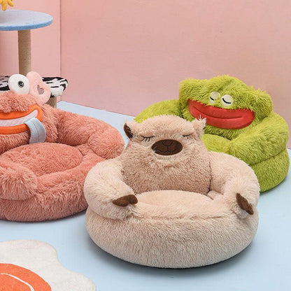Catvera Fluffy Cat Sofa Bed - Image 15|||PROMPT|||Original clean product image