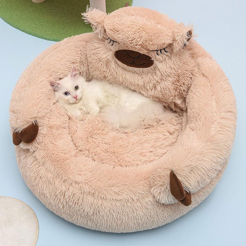Catvera Fluffy Cat Sofa Bed - Image 18|||PROMPT|||Original clean product image
