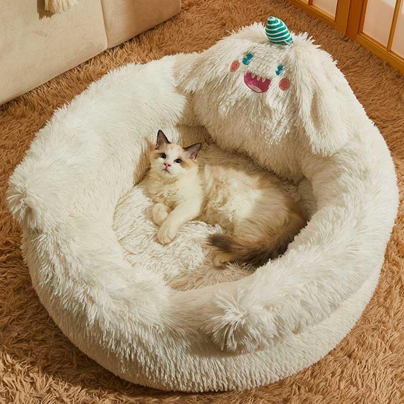 Catvera Fluffy Cat Sofa Bed - Image 22|||PROMPT|||Original clean product image