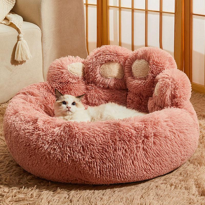 Catvera Fluffy Cat Sofa Bed - Image 7|||PROMPT|||Original clean product image