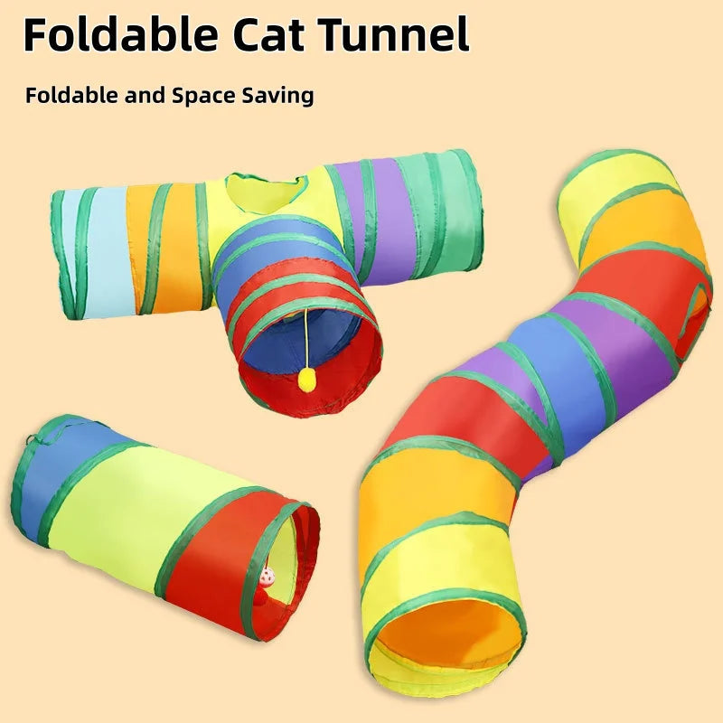 Catvera Foldable Cat Tunnel System - Image 2|||PROMPT|||Original clean product image