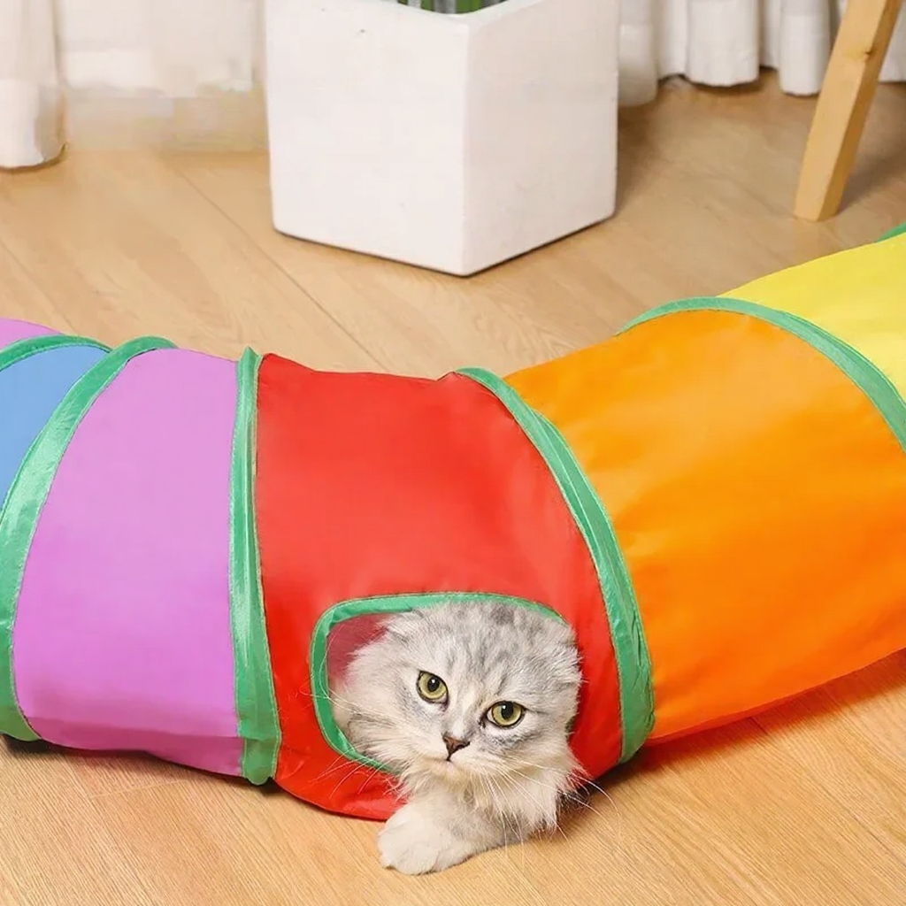 Catvera Foldable Cat Tunnel System - Image 4|||PROMPT|||Cleaned image. Original analysis: found 1 watermark/text overlay at top of image