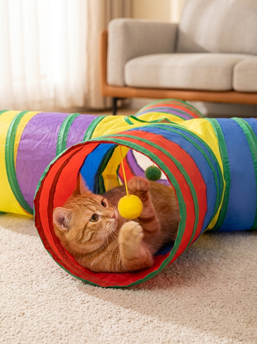 Catvera Foldable Cat Tunnel System - Interactive Entertainment