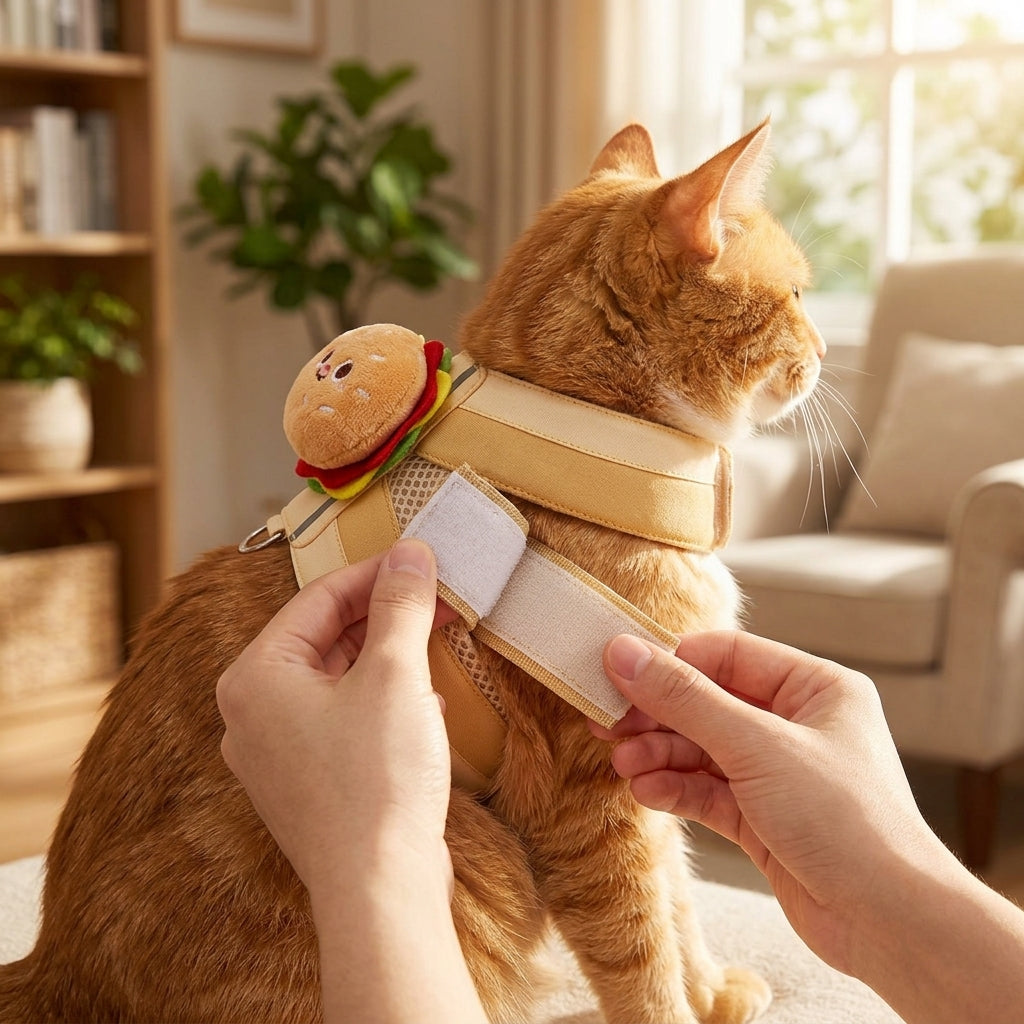 Catvera Food Design Cat Harness Leash - Ultimate Security Features