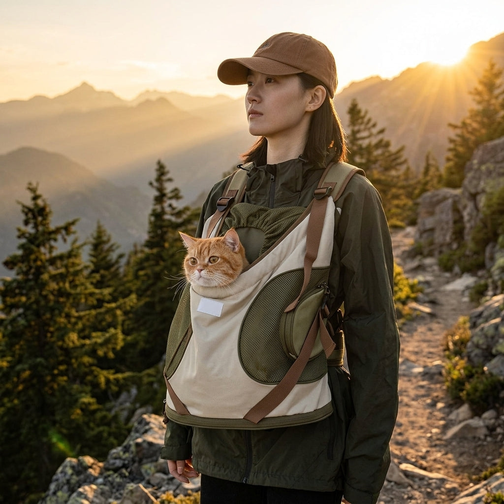 Catvera Front Cat Carrier Backpack - Image 1|||PROMPT|||Original clean product image