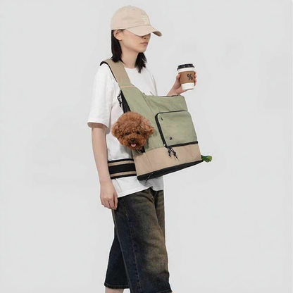 Catvera Front Facing Cat Carrier Backpack - Image 11|||PROMPT|||Cleaned image. Original analysis: Found 1 brand name label on the pet carrier bag itself