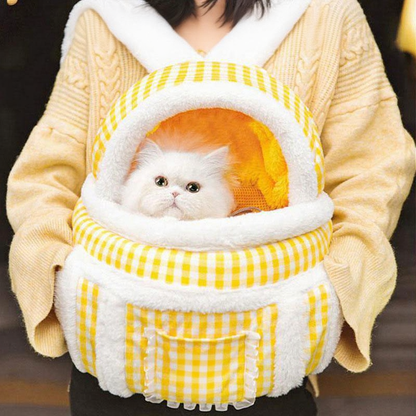 Catvera Front Facing Cat Carrier Backpack - Image 6|||PROMPT|||Cleaned image. Original analysis: Found 1 watermark text overlay and 1 brand name embossed/printed on the product itself