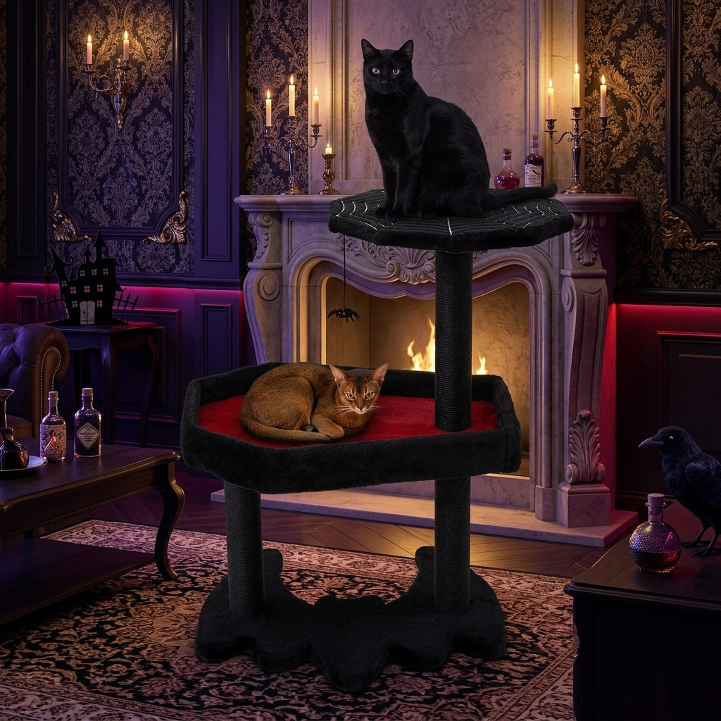 Catvera Gothic Coffin Cat Tree Tower - Main Product Image