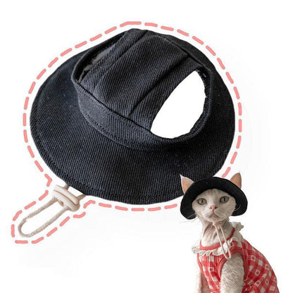 Catvera Hairless Cat Sun Hat - Image 9|||PROMPT|||Original clean product image