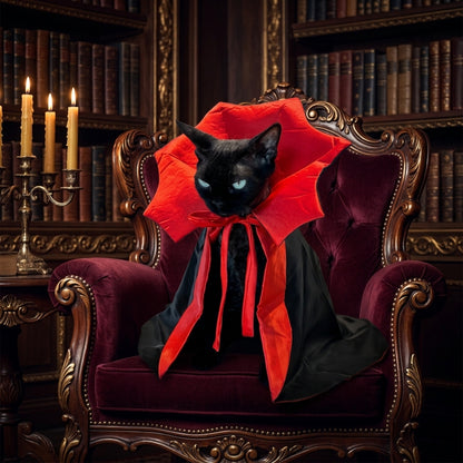 Catvera Halloween Vampire Cat Cape - Main Product Image