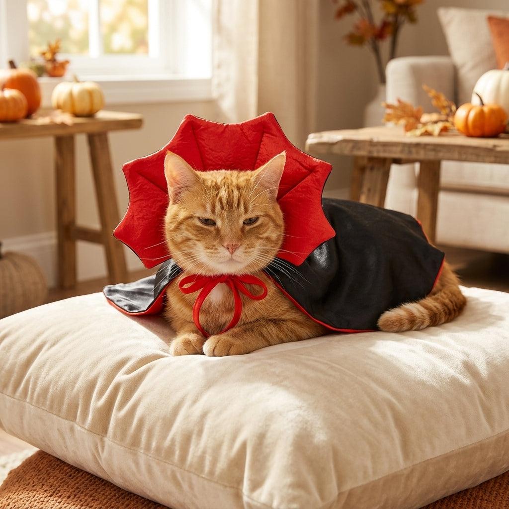 Catvera Halloween Vampire Cat Cape - Premium Comfort Design