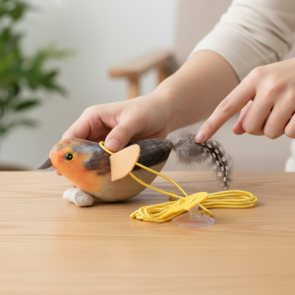 Catvera Hanging Bird Feather Toy - Premium Construction Quality