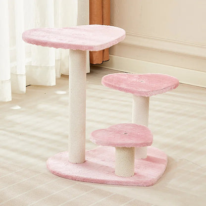 Catvera Heart-Shaped Pink Cat Tree - Image 2|||PROMPT|||Original clean product image
