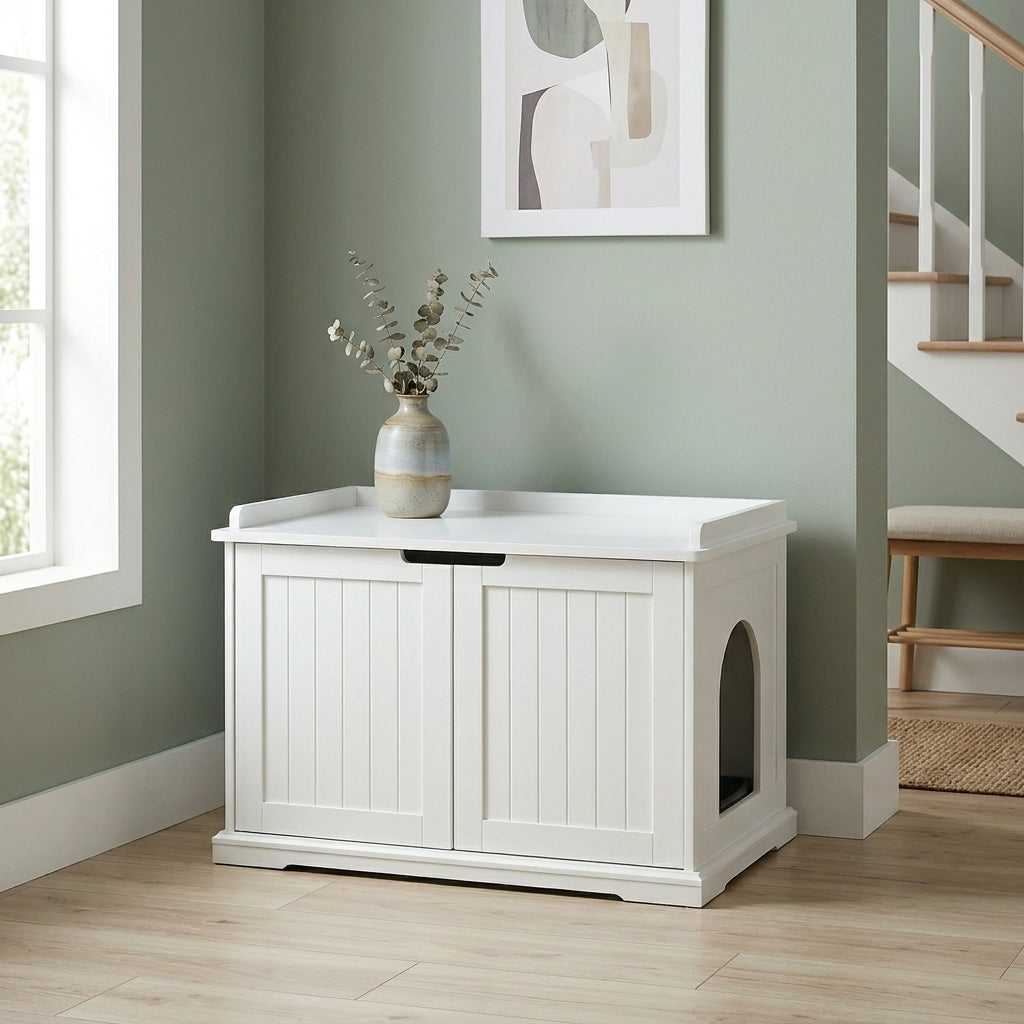 Catvera Hidden Litter Box Cabinet - Premium Furniture Design