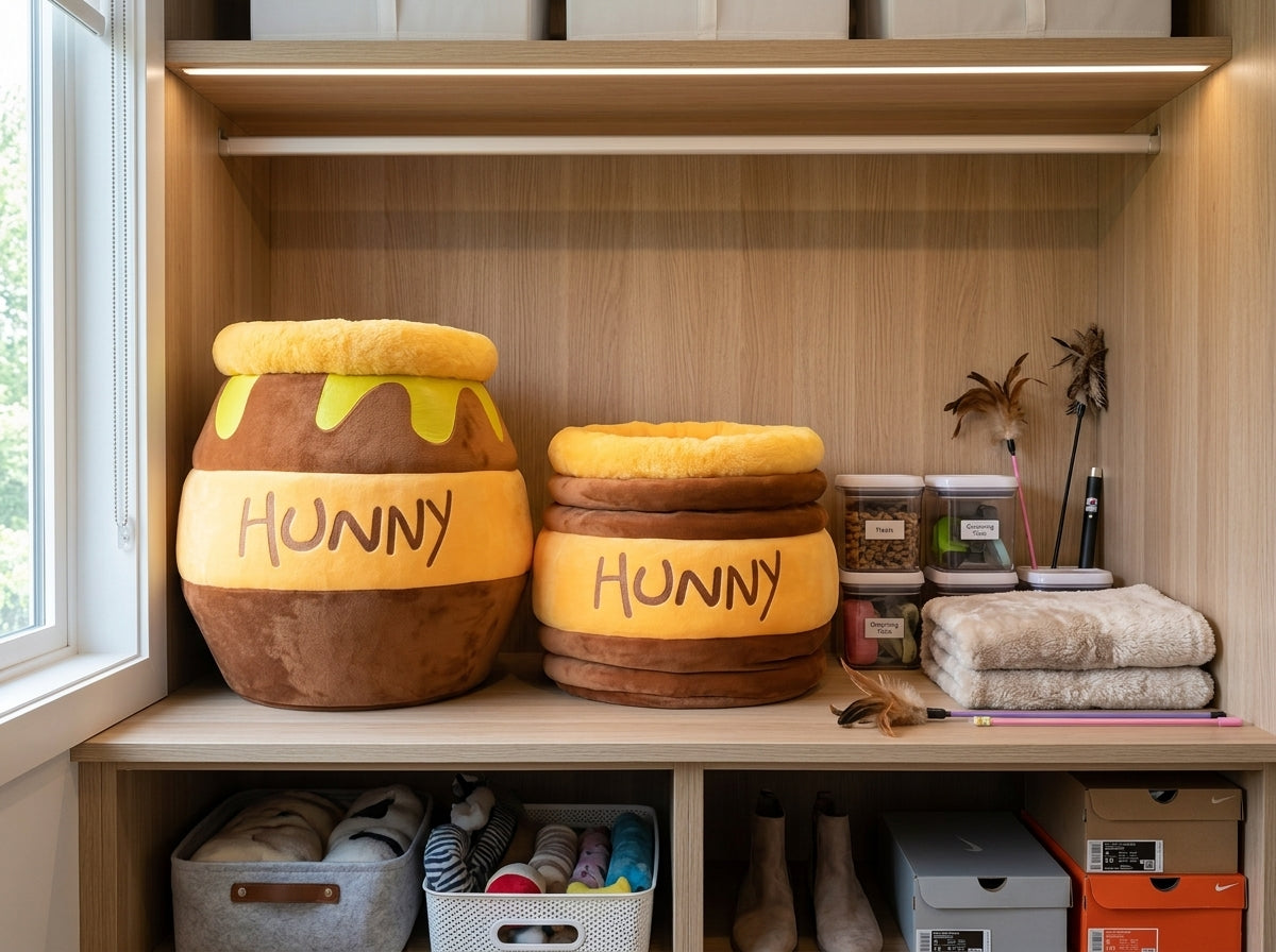 Catvera Honey Jar Cat Tunnel - Space-Saving Design