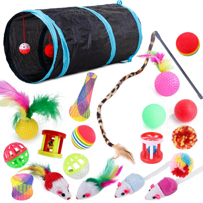 Catvera Interactive Cat Toy Set - Image 4|||PROMPT|||Cleaned image. Original analysis: Found 1 watermark - '22pack' text in the top right corner of the image
