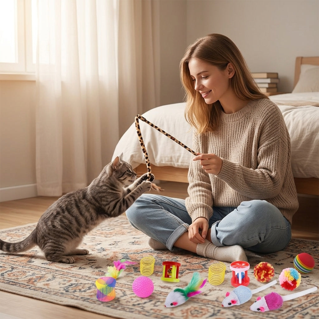 Catvera Interactive Cat Toy Set - Interactive Bonding Experience