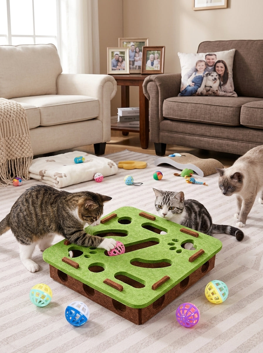 Catvera Interactive Felt Puzzle Box - Versatile Play Modes