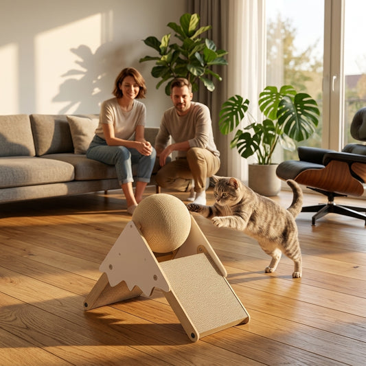 Catvera Interactive Scratching Ball Board - Main Product Image