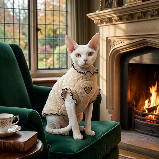 Catvera Lambswool Sphynx Cat Sweater - Main Product Image