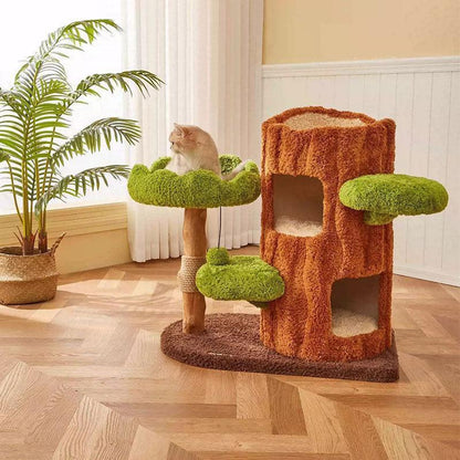 Catvera Luxury Multi-Level Cat Tree - Image 10|||PROMPT|||Original clean product image