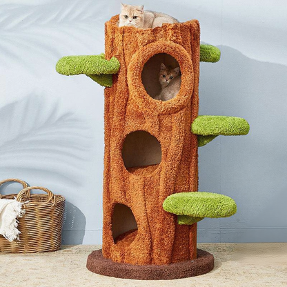 Catvera Luxury Multi-Level Cat Tree - Image 5|||PROMPT|||Original clean product image