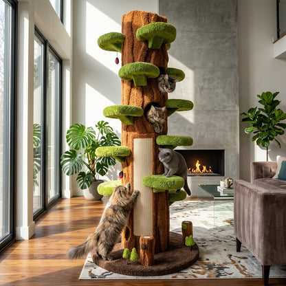 Catvera Luxury Tree Cat Climbing Tower - Image 1|||PROMPT|||Original clean product image