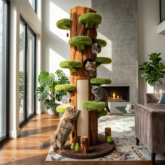 Catvera Luxury Tree Cat Climbing Tower - Image 1|||PROMPT|||Original clean product image