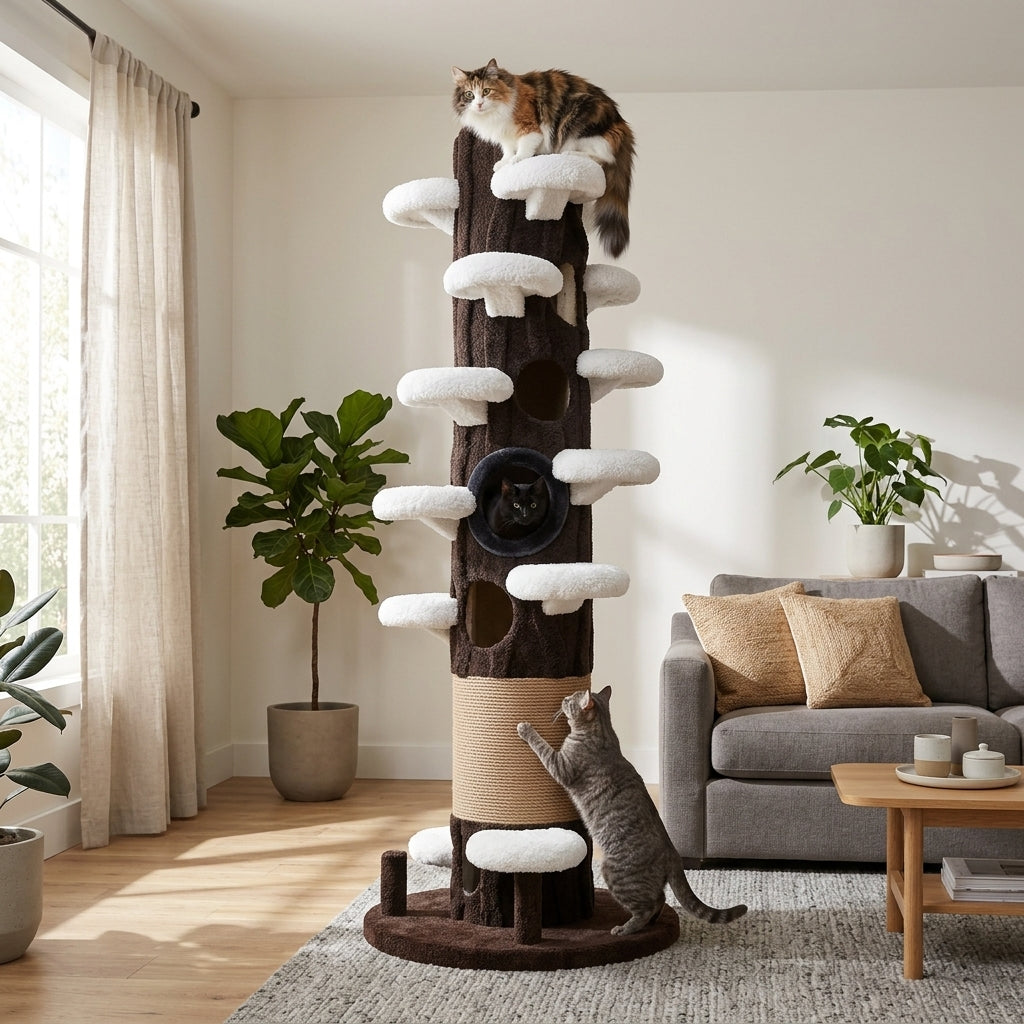 Catvera Luxury Tree Cat Climbing Tower - Multi-Cat Household Design