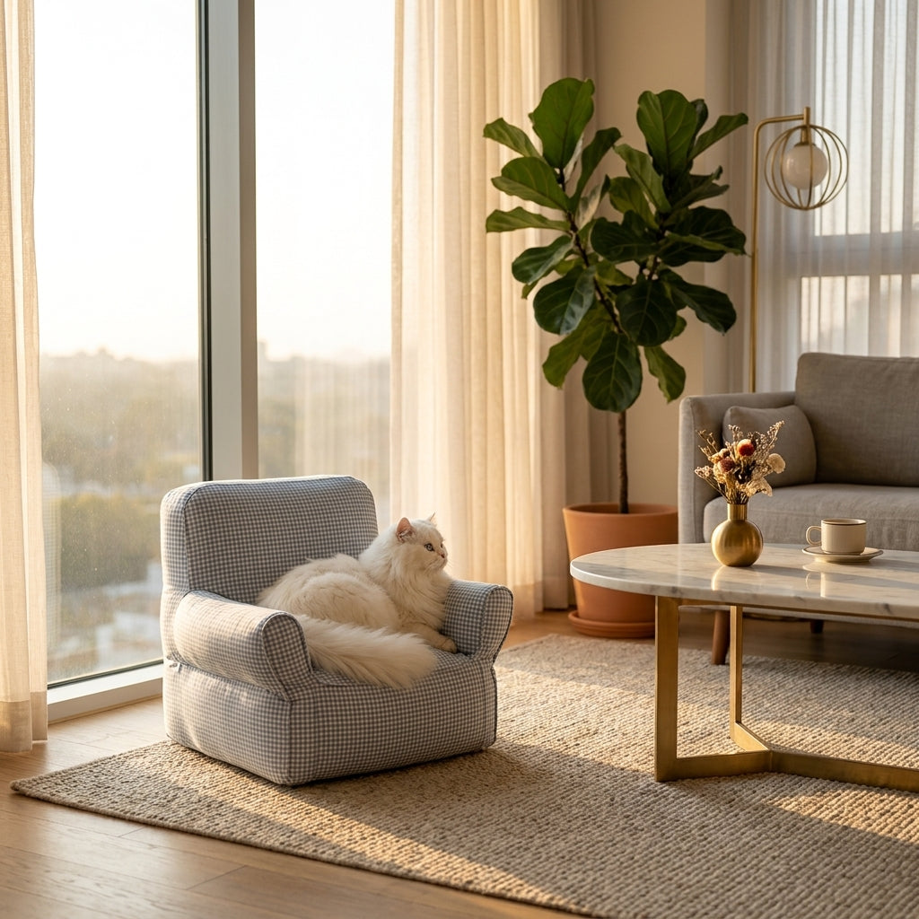 Catvera Miniature Armchair Cat Sofa Bed - Image 1|||PROMPT|||Original clean product image