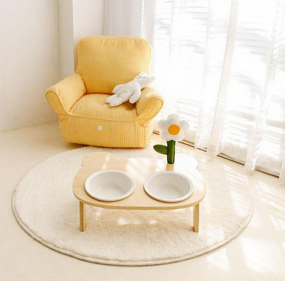Catvera Miniature Armchair Cat Sofa Bed - Image 11|||PROMPT|||Cleaned image. Original analysis: Found 1 brand name stitched/embossed on the yellow chair