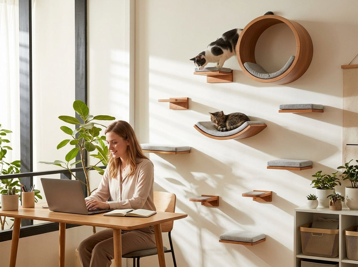 Catvera Modular Wall Cat Climbing System - Transforms Any Room into Cat Paradise