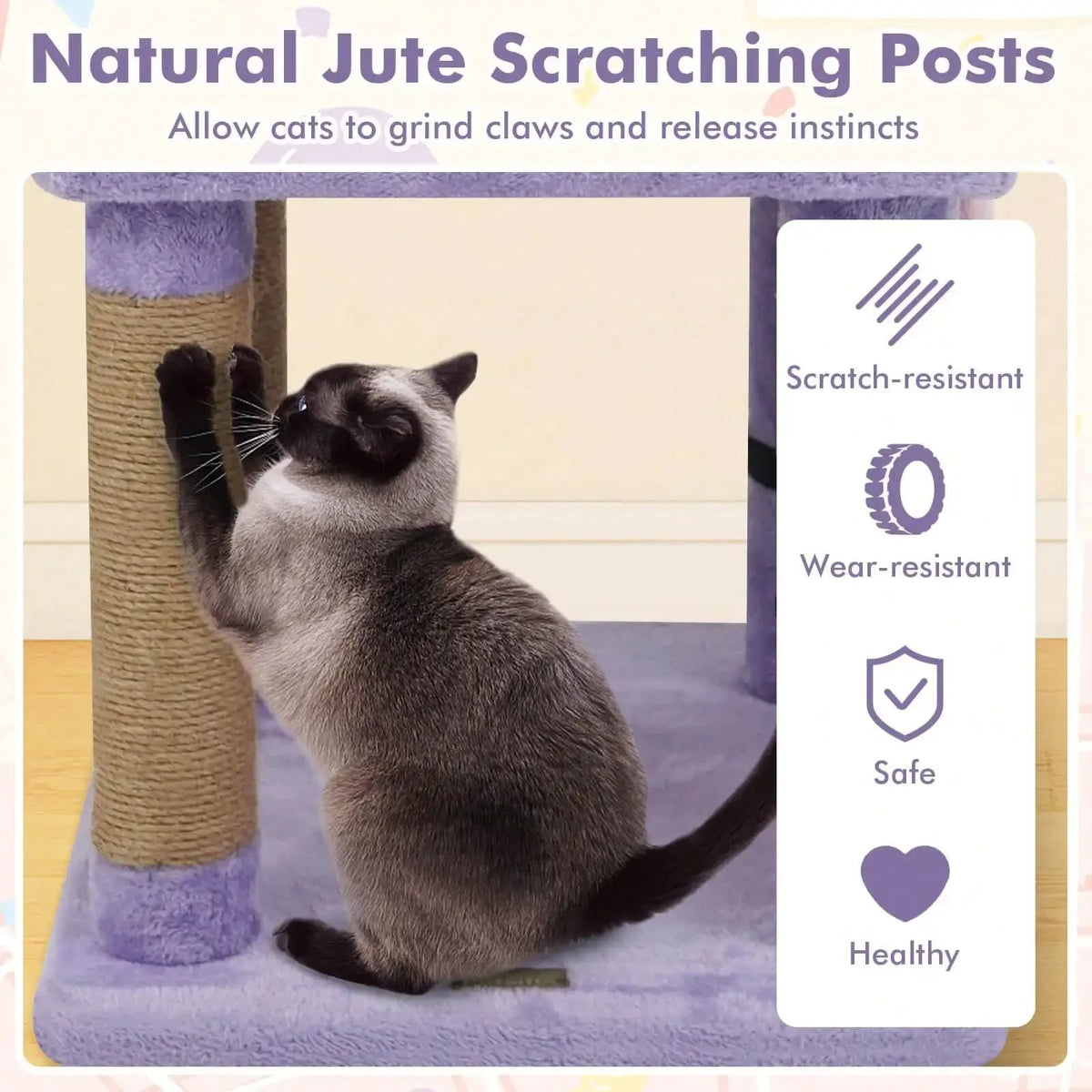 Catvera Multi-Level Cat Tree Condo - Image 5|||PROMPT|||Original clean product image