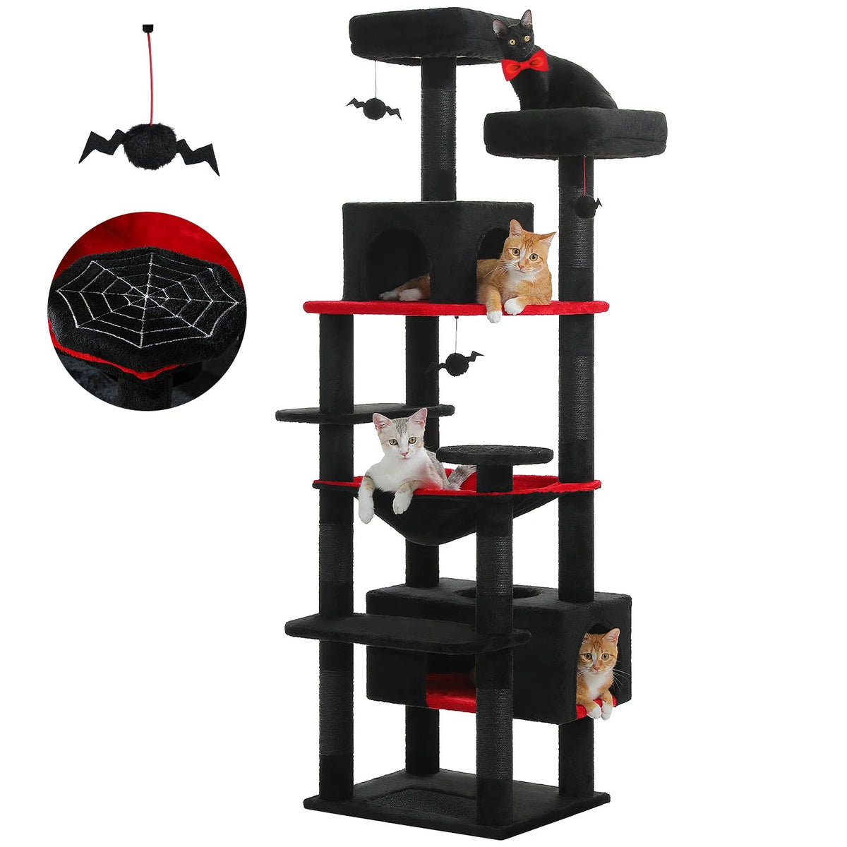 Catvera Multi-Level Cat Tree Tower - Image 11|||PROMPT|||Original clean product image