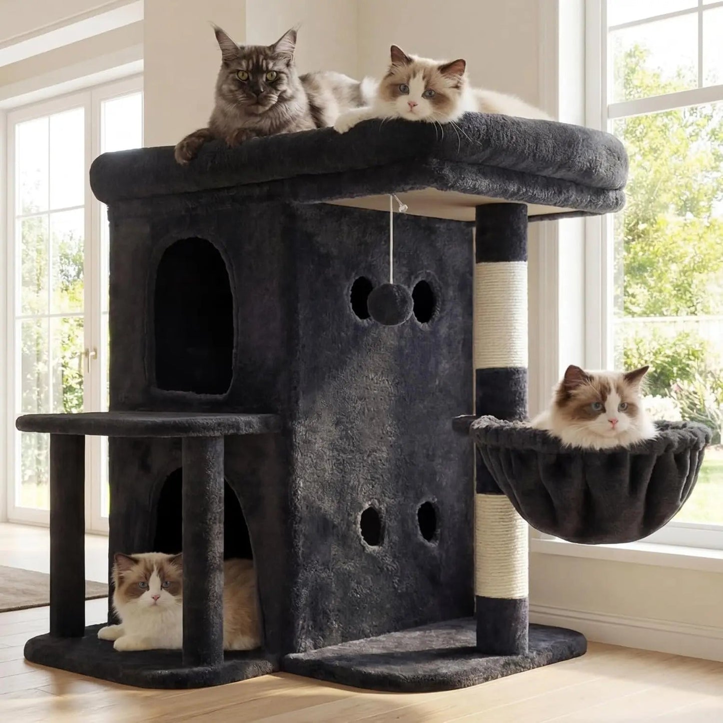 Catvera Multi-Level Cat Tree Tower - Image 1|||PROMPT|||Original clean product image