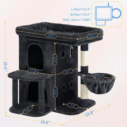 Catvera Multi-Level Cat Tree Tower - Image 4|||PROMPT|||Original clean product image