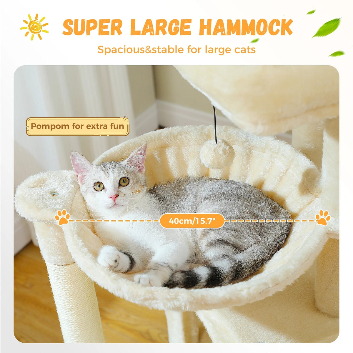 Catvera Multi-Level Cat Tree Tower - Image 4|||PROMPT|||Original clean product image