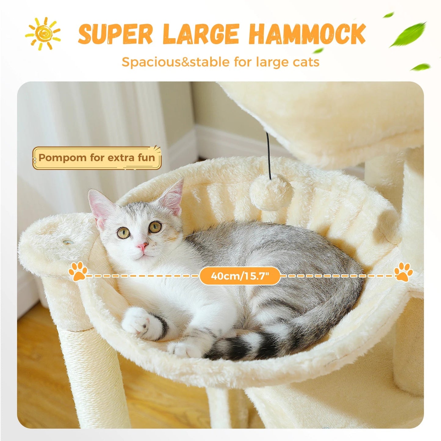 Catvera Multi-Level Cat Tree Tower - Image 4|||PROMPT|||Original clean product image