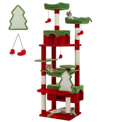 Catvera Multi-Level Cat Tree Tower - Image 7|||PROMPT|||Original clean product image