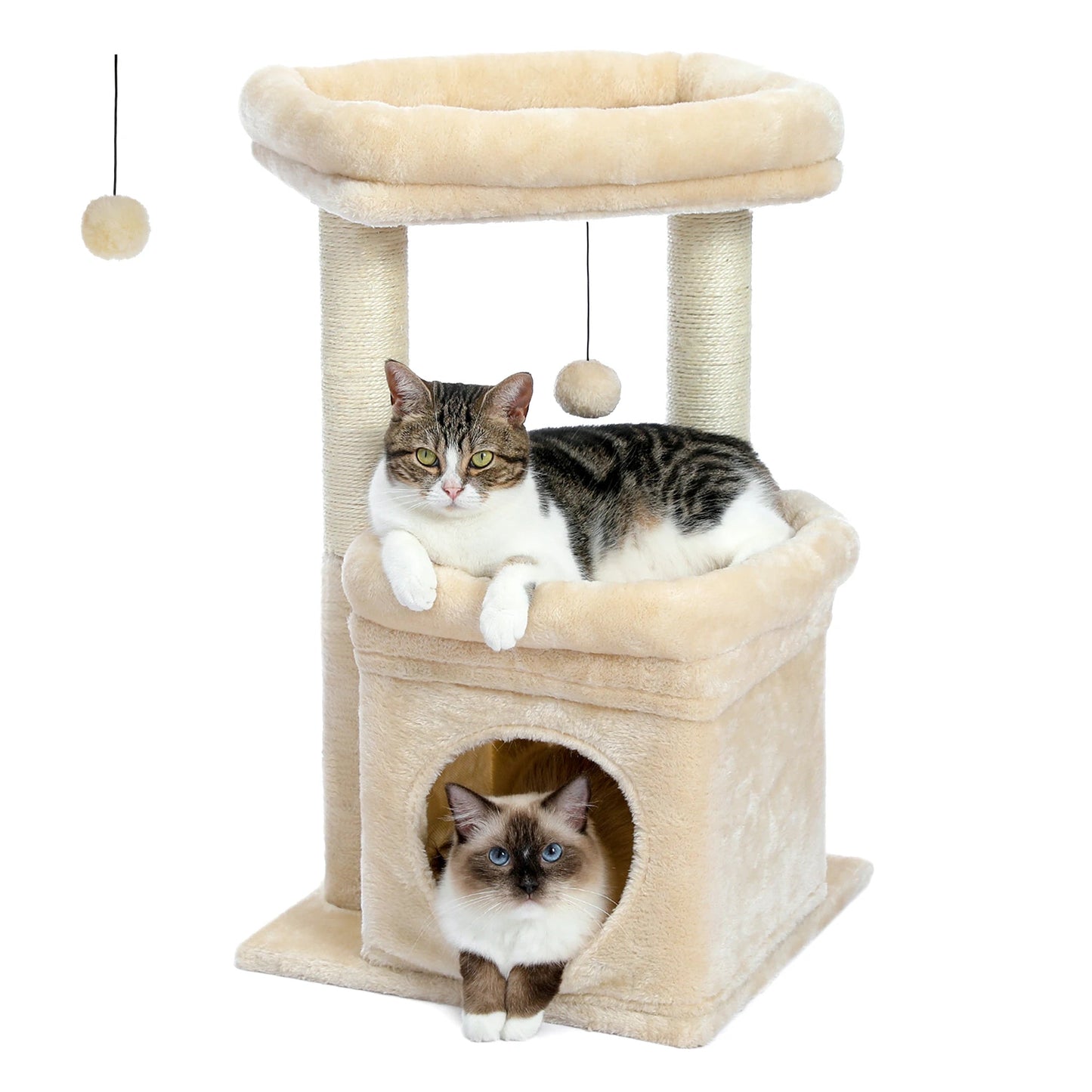Catvera Multi-Level Cat Tree Tower - Image 9|||PROMPT|||Original clean product image