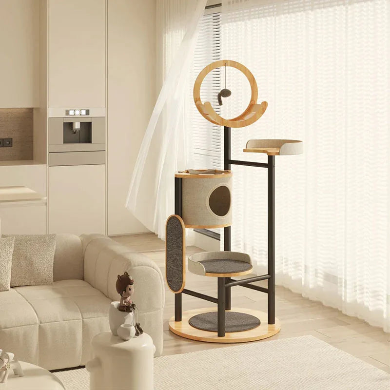 Catvera Multi-Level Steel Cat Tree - Image 13|||PROMPT|||Original clean product image